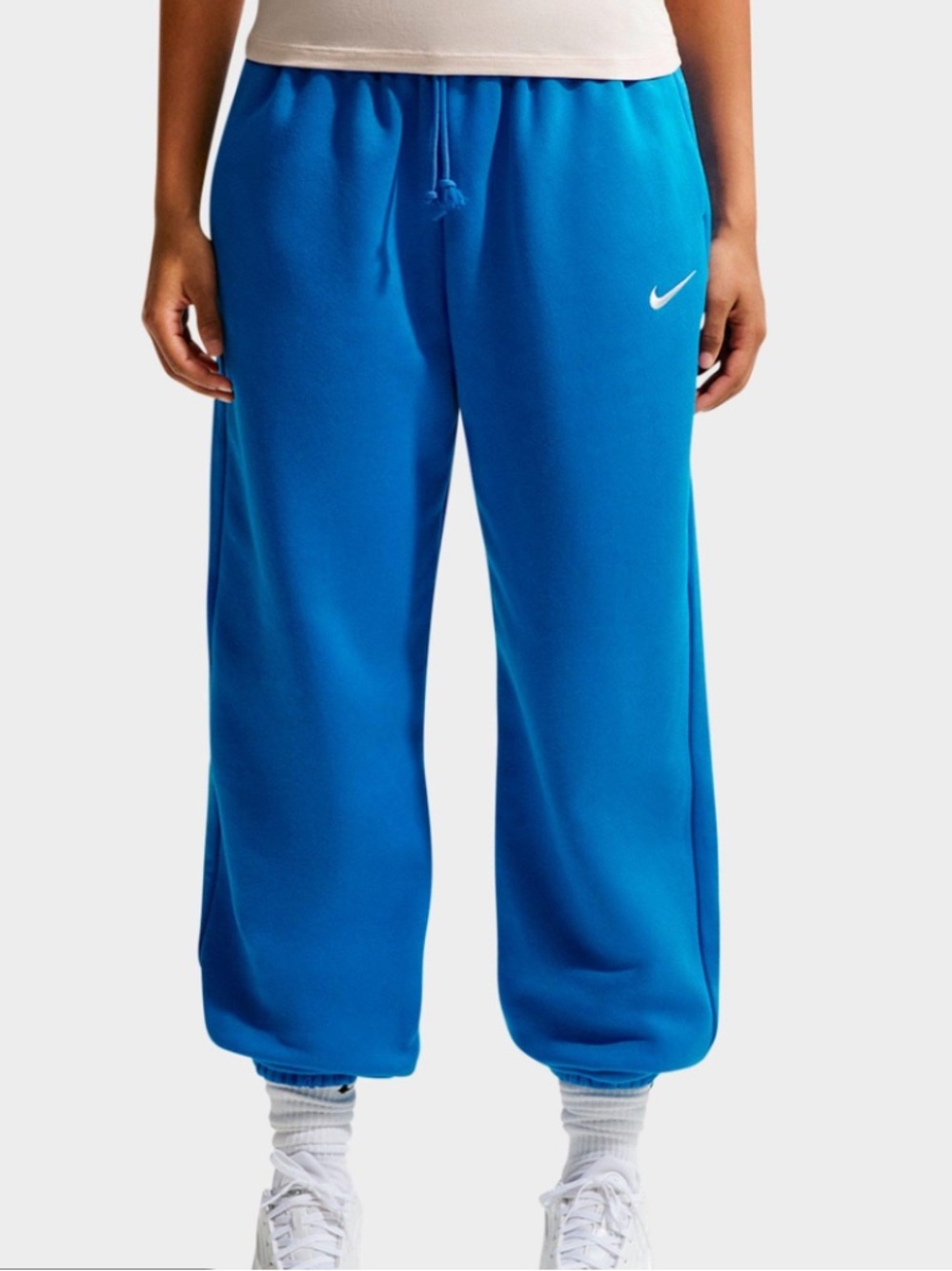 Nike Blue Fleece jogger Sweatpants Youth XL Fits Women XS/S Athleisure
